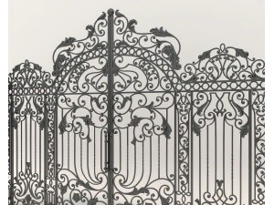 Classic European style Mansion Gate 6 3D Model