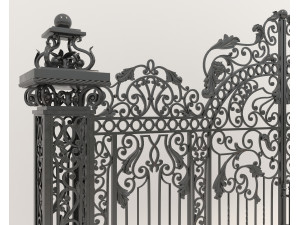 Classic European style Mansion Gate 6 3D Модель