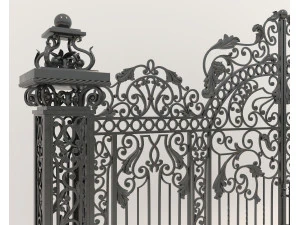 Classic European style Mansion Gate 6 3D Model