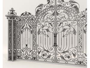 Classic European style Mansion Gate 6 3D Модель