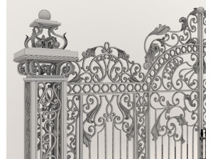Classic European style Mansion Gate 6 3D Модель