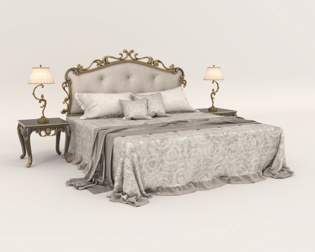 Classic European style Bed set 58 3Dモデル .c4d .max .obj .3ds .fbx .stl .blend 