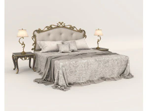 クラシックヨーロピアンスタイルベッドセット58 3Dモデル