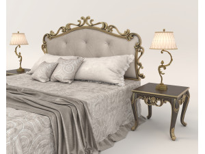 Classic European style Bed set 58 3Dモデル