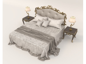 Classic European style Bed set 58 3Dモデル