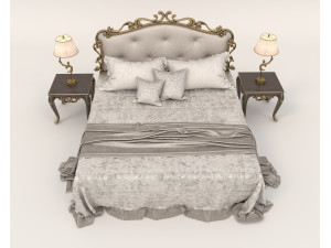 Classic European style Bed set 58 3Dモデル