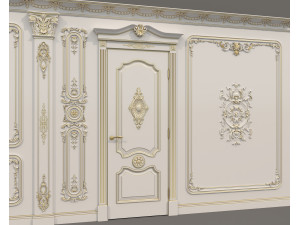 Wall Molding in Classic French style 37 3D Модель
