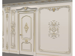 Wall Molding in Classic French style 37 3D Модель