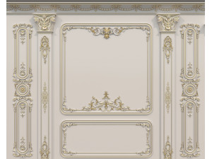Wall Molding in Classic French style 37 3D Модель