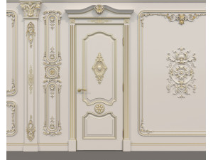 Wall Molding in Classic French style 37 3D Модель