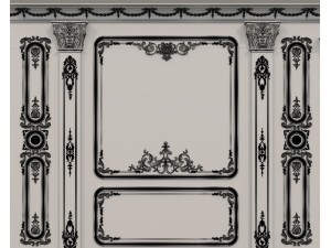 Wall Molding in Classic French style 37 3D Модель