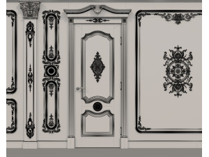 Wall Molding in Classic French style 37 3D Модель