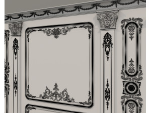 Wall Molding in Classic French style 37 3D Модель