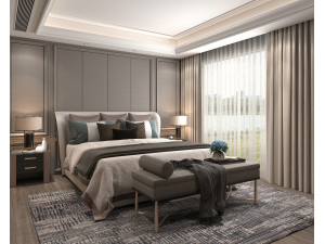 Modern Bedroom Scene 33 3D 模型