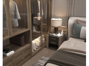 Modern Bedroom Scene 33 3D 模型