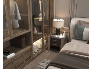 Moderne Schlafzimmerszene 33 3D Modell