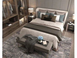 Moderne Schlafzimmerszene 33 3D Modell