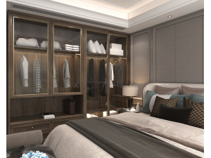 Modern Bedroom Scene 33 3D 模型