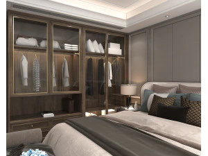 Moderne Schlafzimmerszene 33 3D Modell