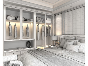 Modern Bedroom Scene 33 3D 模型
