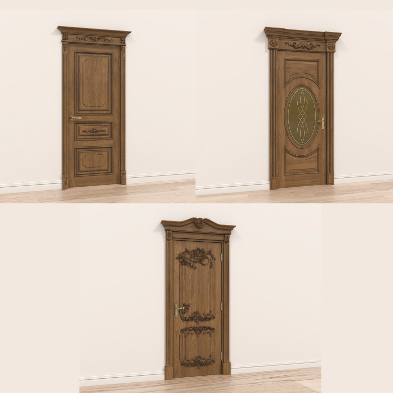 Classic Door Collection 6 Modèle 3D .c4d .max .obj .3ds .fbx .stl .blend 