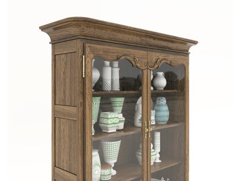 Classic Display Cabinet and Decoration 8 3D मॉडल