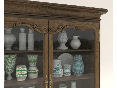 Klasyczna witryna i dekoracja 8 Model 3D