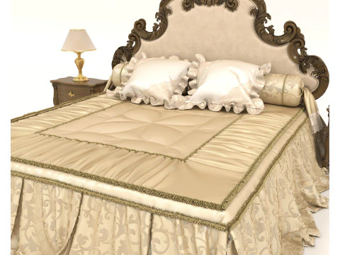 Classic European style Bed set 59 3D Model