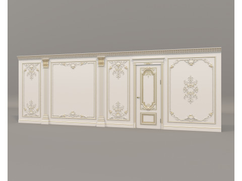 Wall Molding in Classic French style 38 3D Model