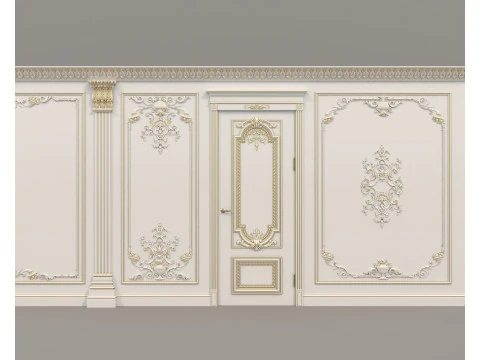 Wall Molding in Classic French style 38 3D Model