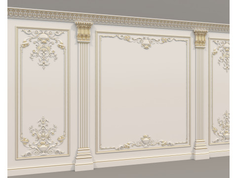 Wall Molding in Classic French style 38 3D Model