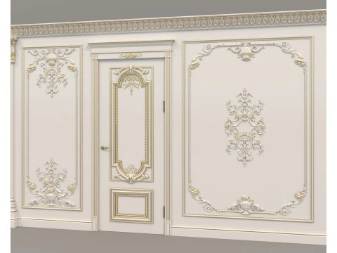 Wall Molding in Classic French style 38 3D Model