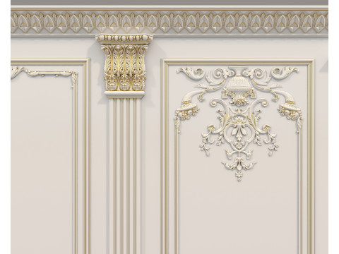Wall Molding in Classic French style 38 3D Model