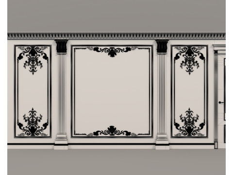 Wall Molding in Classic French style 38 3D Model