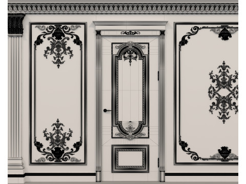 Wall Molding in Classic French style 38 3D Model