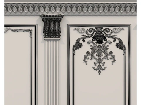 Wall Molding in Classic French style 38 3D Model
