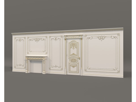 Wall Molding in Classic French style 39 3D Модель