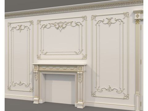 Wall Molding in Classic French style 39 3D Модель