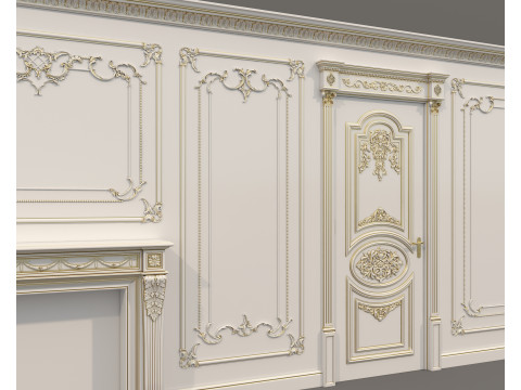 Wall Molding in Classic French style 39 3D Модель