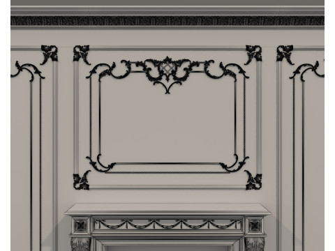 Wall Molding in Classic French style 39 3D Модель