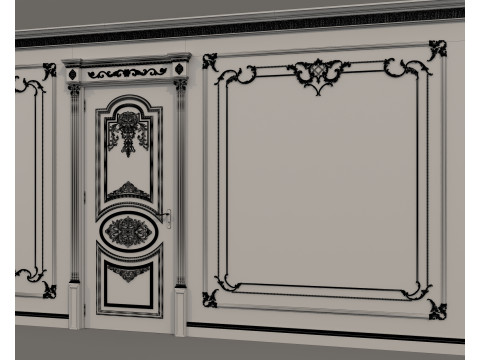 Wall Molding in Classic French style 39 3D Модель