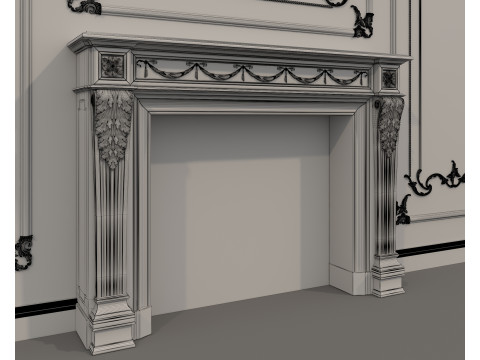 Wall Molding in Classic French style 39 3D Модель
