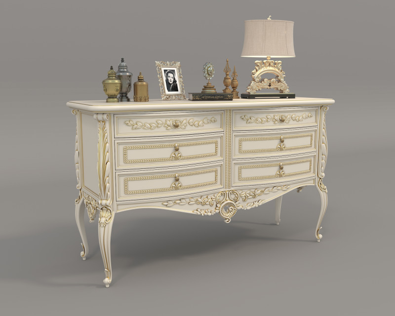 European Classic style Cabinet and Decoration 4 3Dモデル .c4d .max .obj .3ds .fbx .stl .blend 