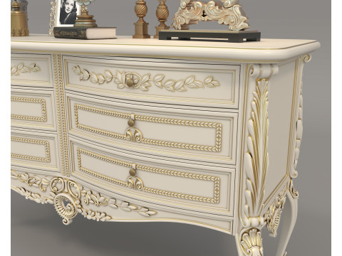 European Classic style Cabinet and Decoration 4 3Dモデル