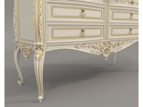 European Classic style Cabinet and Decoration 4 3Dモデル