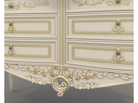 European Classic style Cabinet and Decoration 4 3Dモデル