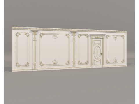 Wall Molding in Classic French style 40 Model 3D