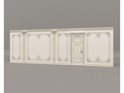 Wall Molding in Classic French style 40 3D Model