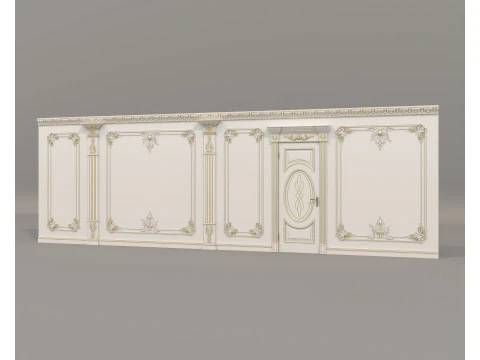Moldura de parede em estilo cl&aacute;ssico franc&ecirc;s 40 Modelo 3D