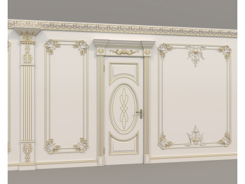Wall Molding in Classic French style 40 3D Model
